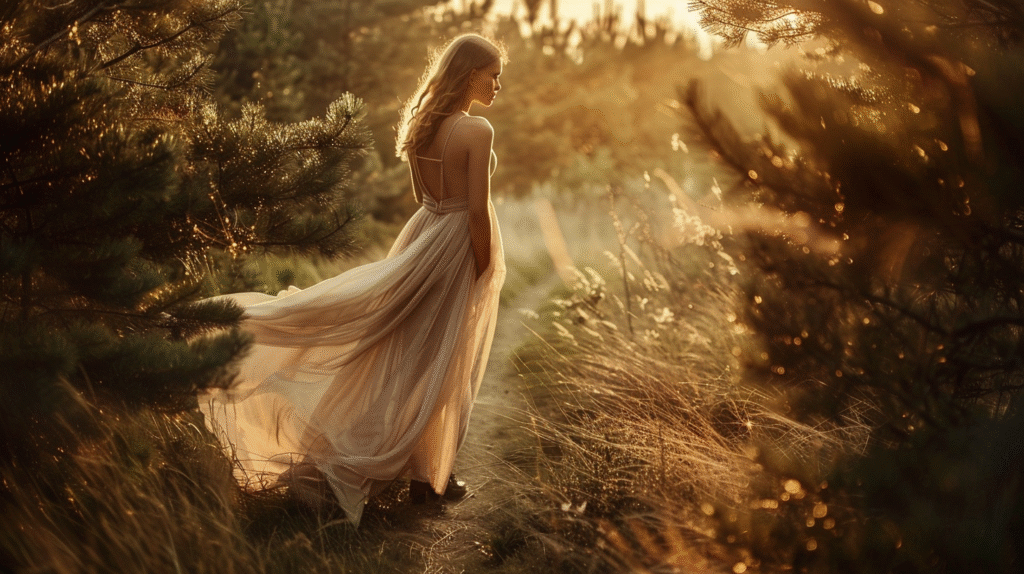 About salvadoralii a stylish woman in a flowing neutral toned dress s 5677fc87 a84c 4d40 9c06 54fd8ed06848